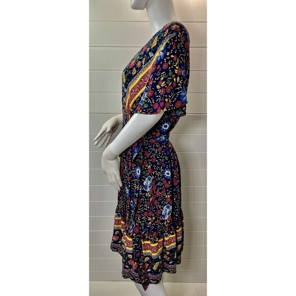 Zesica Cottagecore Bohemian Floral Print Wrap Around Dress Sz XL - Picture 7 of 14